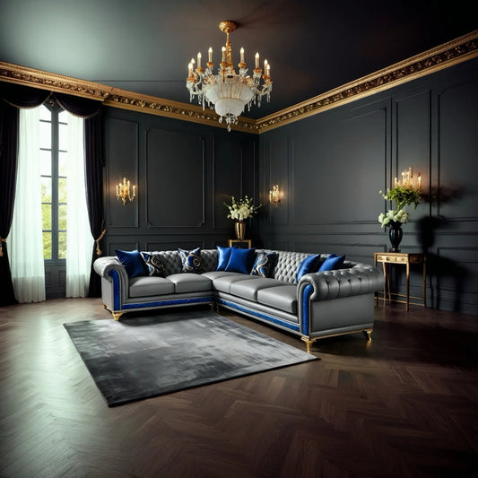 ’KARAM’ LAPIS LAZULI CORNER SOFA KOSMO