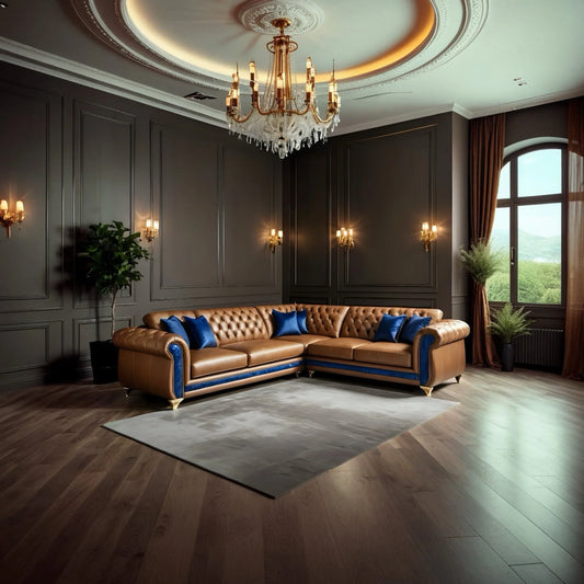 ’NURUL’ LAPIS LAZULI CORNER SOFA KOSMO
