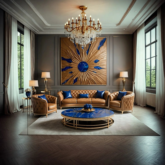 ’SHAHIRA’ LAPIS LAZULI SOFA SET KOSMO